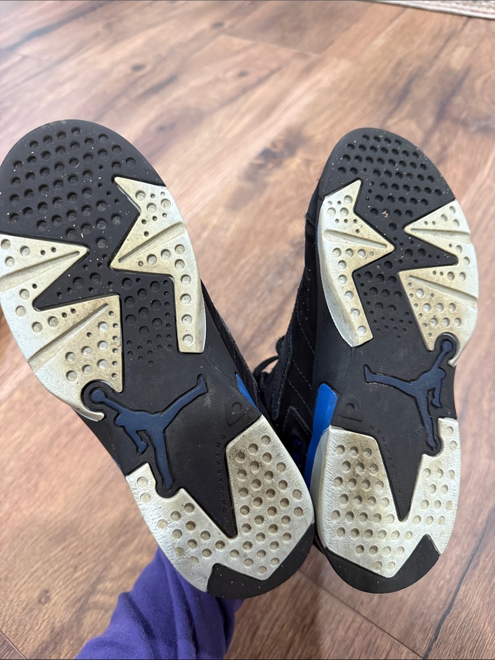 Jordan Jumpman MVP Kids Black and Blue High-Top Sneakers Nike - Picture 6 of 8